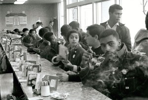 Student Nonviolent Coordinating Committee integrating the lunch counter, 1960s